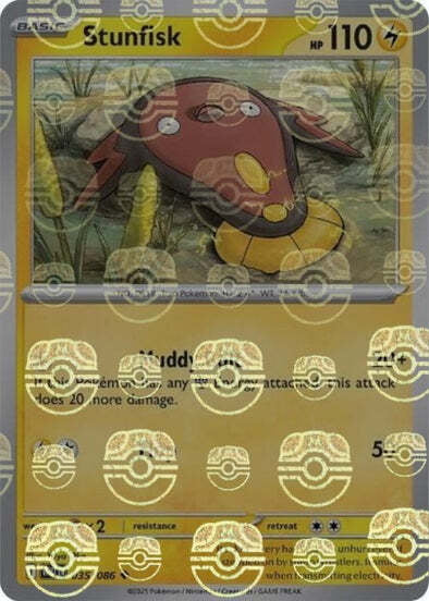 White Flare Stunfisk #35/86 Masterball Holo